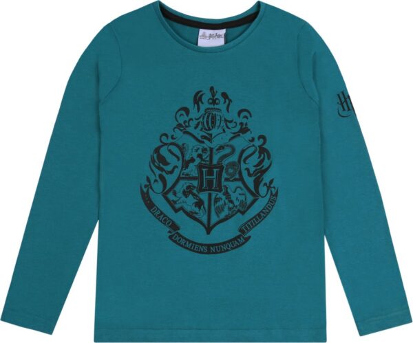 Donkergroene Harry Potter meisjesblouse met lange mouwen