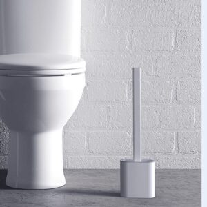 Dovali Toiletborstel Wit - Siliconen - Wc Borstel -Extra stevige plakstrip