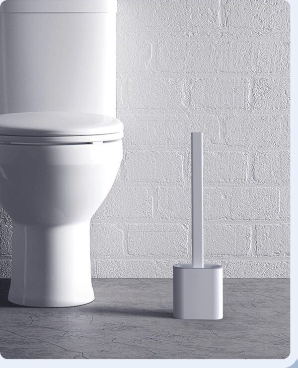Dovali Toiletborstel Wit - Siliconen - Wc Borstel -Extra stevige plakstrip