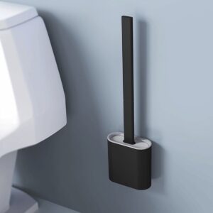 Dovali Toiletborstel Zwart - Siliconen - Wc borstel - Extra stevige plakstrip