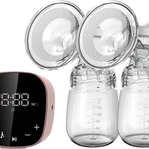 DrPhone BP2 - Automatische Borstkolf Met Accu - BPA Free - Handsfree - Verstelbare Zuigkracht - Superstil - Massagefunctie - Hygiënisch - Wit/Roze