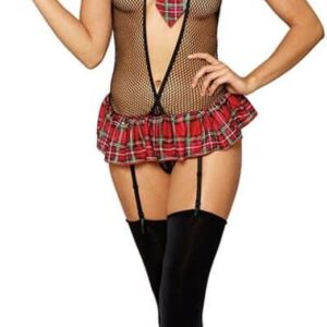 Dreamgirl (All) Garter Teddy and Plastic Glasses - One Size O/S