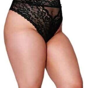 Dreamgirl (All) High Waisted Lace Panty black 2X