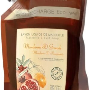 Durance - navulling vloeibare marseille zeep - Mandarijn & Granaatappel 500ml