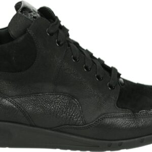Durea 9735 K - VeterlaarzenHoge sneakersDames sneakersDames veterschoenenHalf-hoge schoenen - Kleur: Zwart - Maat: 38