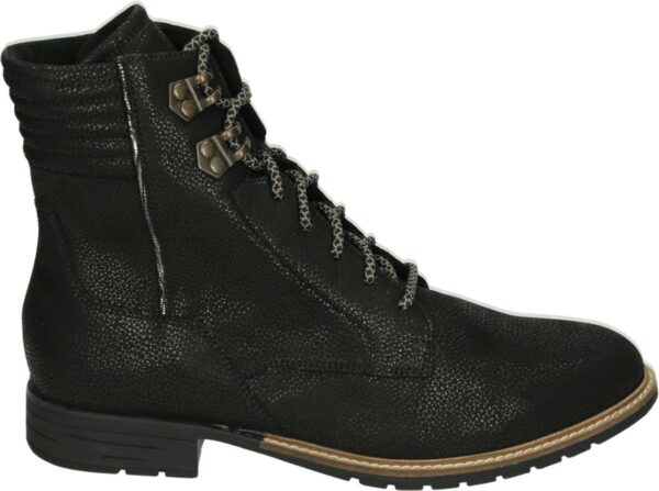 Durea 9776 H - VeterlaarzenHoge sneakersDames sneakersDames veterschoenenHalf-hoge schoenen - Kleur: Zwart - Maat: 40