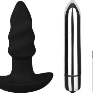 EIS, vibrator, 'Gegolfde anaalvibrator, 9,8 cm', waterdicht, huidvriendelijke siliconen