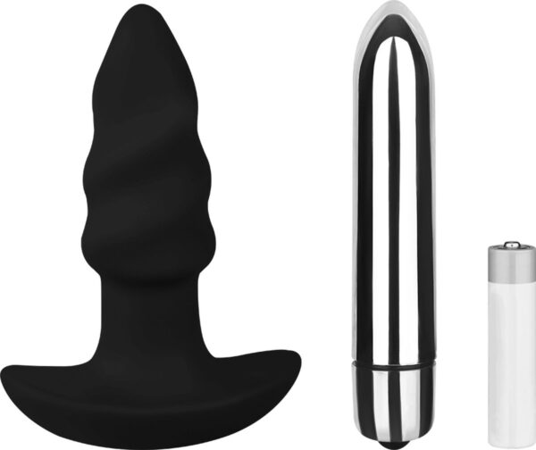 EIS, vibrator, 'Gegolfde anaalvibrator, 9,8 cm', waterdicht, huidvriendelijke siliconen