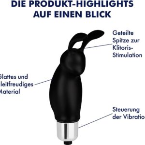 EIS, vibrator, minivibrator, bunny bullet, 11,5 cm, waterdicht, huidvriendelijke siliconen, inclusief batterijen