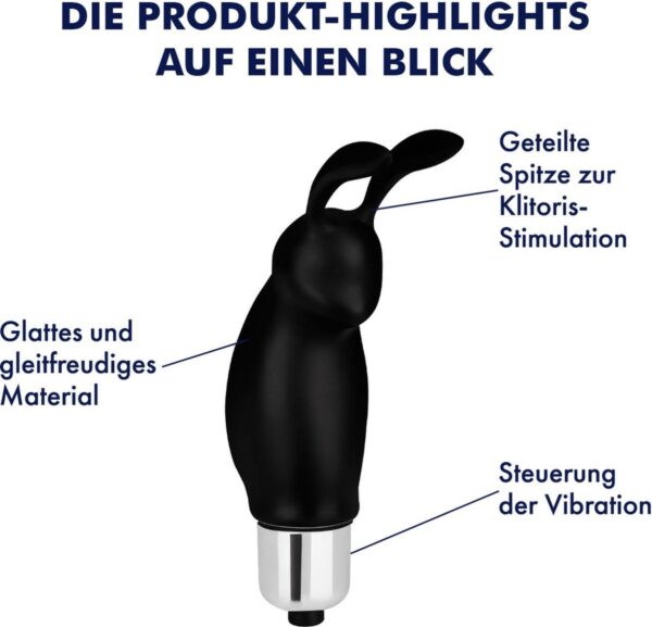 EIS, vibrator, minivibrator, bunny bullet, 11,5 cm, waterdicht, huidvriendelijke siliconen, inclusief batterijen