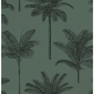 ESTAhome behang palmbomen donkergroen - 139321 - 0,53 x 10,05 m
