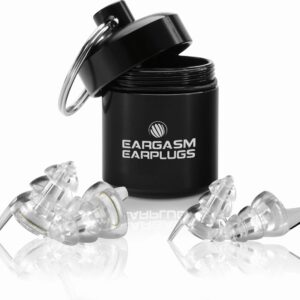 Eargasm earplugs - XS Transparant Music - festival oordopjes - met aluminium oordopjes sleutelhanger opbergkoker - partyplug - gehoorbescherming oordoppen muziek - festival oortjes oorbescherming ear plugs