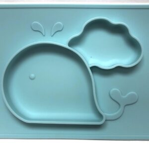Eetbakje voor kinderen Silicone placemat Walvis Baby Groen/zeeblauw | Kinderplacemat | Anti Slip | Super leuk | By TOOBS