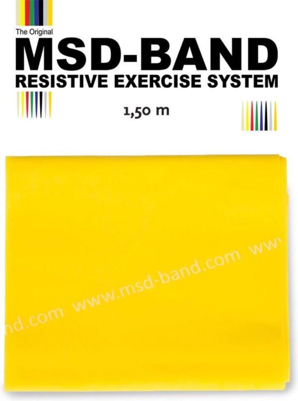 Elastische Therapieband MSD - latexvrij 1,5 m: Zacht - geel (per stuk)
