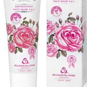 Exfoliating face mask 2 in 1 Rose Original | Gezichtsmasker met peeling met jojoba olie en 100% natuurlijke Bulgaarse rozenolie en rozenwater
