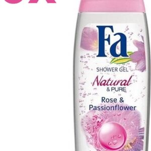FA - Natural Rose & Passionflower - Douchegel - 6x 250 ml - Voordeelverpakking