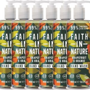 FAITH IN NATURE - Hand Wash Grapefruit & Orange - 6 Pak - Voordeelverpakking