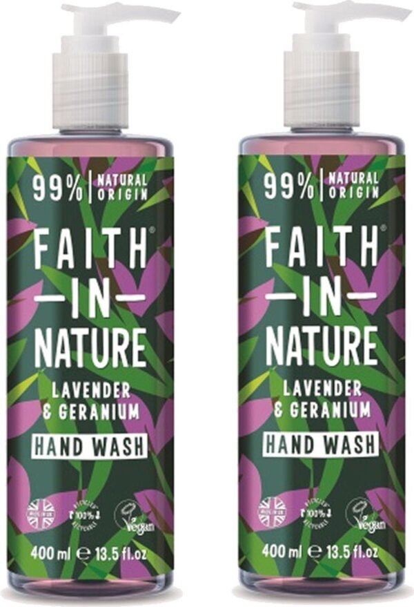 FAITH IN NATURE - Hand Wash Lavender & Geranium - 2 Pak