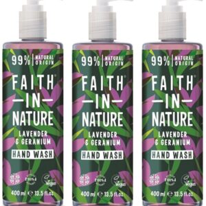 FAITH IN NATURE - Hand Wash Lavender & Geranium - 3 Pak