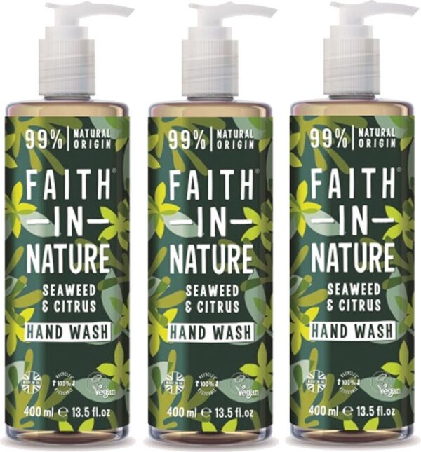 FAITH IN NATURE - Hand Wash Seaweed & Citrus - 3 Pak