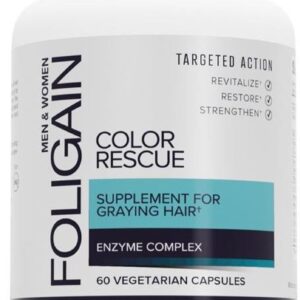 FOLIGAIN - Color Rescue Supplement - Capsules tegen grijze haren - Krijg je eigen haarkleur terug - 60 capsules