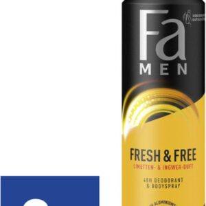 Fa Men Fresh & Free Lime Ginger Deo Spray - 6 x 150 ml