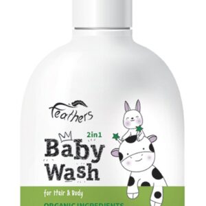 Feathers - Geitenmelk en Honing - Baby Wash 2 in 1 (Shampoo en Zeep) - 300 ml