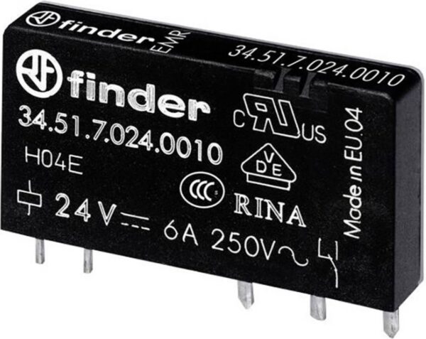 Finder 34.51.7.060.0010 Printrelais 60 V/DC 6 A 1x wisselcontact 1 stuk(s)