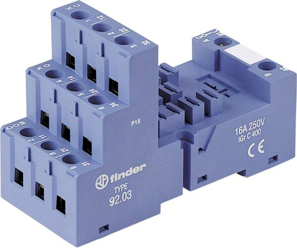 Finder 92.03 Relaissocket Geschikt voor serie: Finder serie 62 Finder 62.31, Finder 62.32, Finder 62.33 (l x b x h) 91.