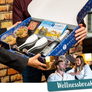 Fletcher Hotels Cadeaubox + 2-daagse BLUE Wellnessbreak Cadeaukaart | Giftset - Relatiegeschenk - Origineel Cadeau - Cadeau Voor Hem En Haar
