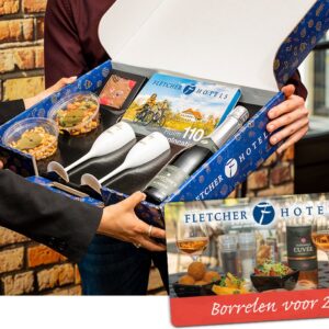 Fletcher Hotels Cadeaubox + Borrelen voor 2 Cadeaukaart | Giftset - Relatiegeschenk - Origineel Cadeau - Cadeau Voor Hem En Haar