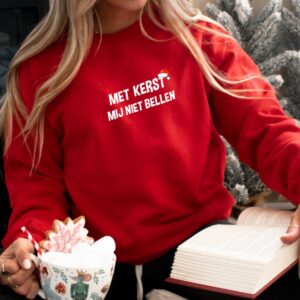 Foute kersttrui- met kerst mij niet bellen- rode sweater- maat 2XL