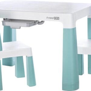 FreeON Plastic Kindertafel - Speeltafel met Stoeltjes Neo - Groen