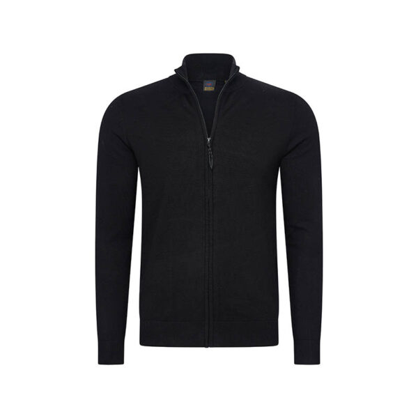 Full Zip Cardigan Vest - Zwart