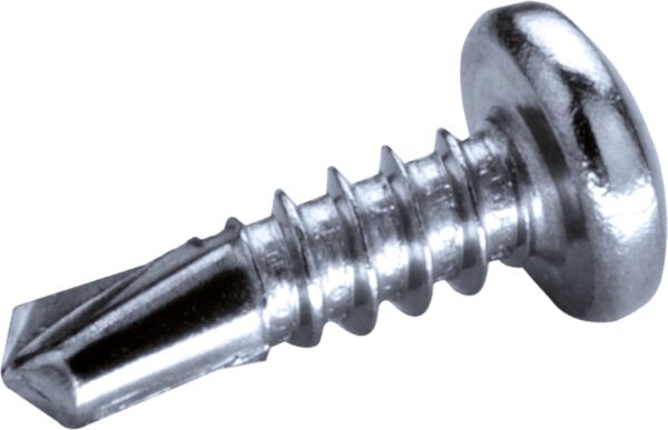 GOEBEL® - 1000 x Bolkop boorschroeven (Ø x L) 4,2 x 16 mm RVS C1 (AISI 410) GOEBEL zilver GL met Zonder Ring DIN7504 SQ - Schroeven - 4163142160
