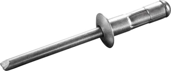 GOEBEL® - 500 x Multi-Grip blindklinknagels (Ø x L) 4 x 16,9 mm - Alu Aluminium AlMG 2,5 / RVS A2 - Vlakke kop - MULTI - 7770240169 - Popnagel