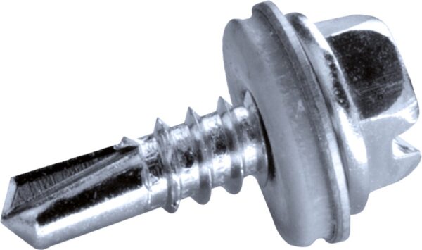 GOEBEL® - 500 x Zeskantkop boorschroeven (Ø x L) 4,8 x 16 mm Staal Verzinkt met EPDM Ring DIN7504 L met sleuf - Schroeven - 4010348160