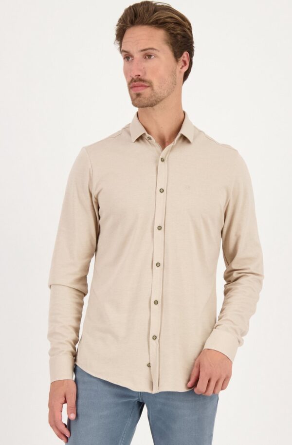 Gabbiano Overhemd Overhemd Melange Structuur 334566 411 Latte Brown Mannen Maat - L