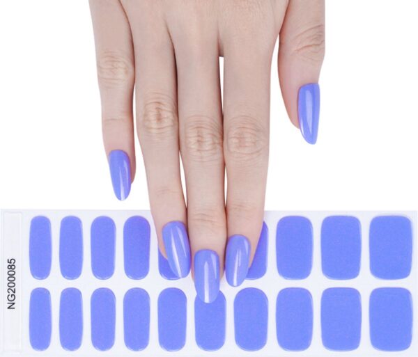 Gel Nail Wraps - Gel Nagel Wraps - Gel Nail Stickers - Gel Nagel Folie - UV lamp - Baby Blue/Pink glitter