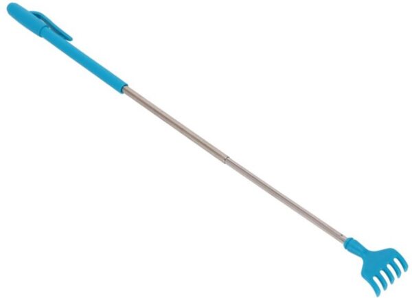Gerim Ruggenkrabber - stevige hark - uitschuifbaar tot 40 cm - blauw