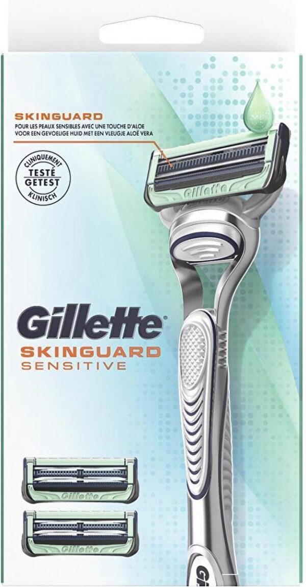 Gillette Skinguard Sensitive Aloe Vera + 3 lames de rasoir