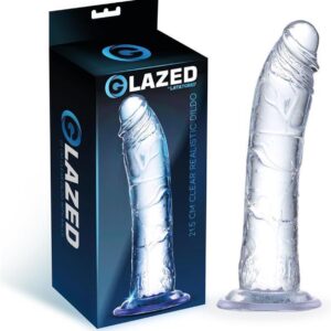 Glazed - Realistische Dildo - Crystal Materiaal - Doorzichtig - Met Zuignap - 21,5 Cm