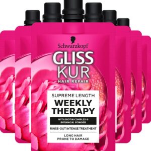 Gliss Kur Weekly Therapy Treatment Supreme Length - Voordeelverpakking 6 x 50 ml