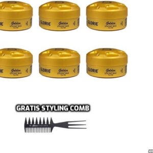 Glorie Styling Wax Firm Hold Golden 6 stuks + Styling Comb