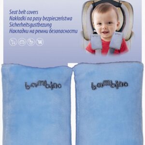 Gordelhoes baby autostoel - Gordelbeschermers Maxi Cosi - Set van 2 gordelhoezen blauw/grijs