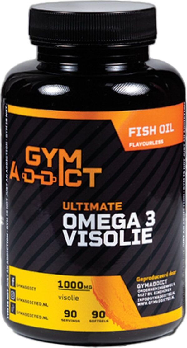 GymAddict - Fishoil - Omega 3 - Visolie - Tabletten - Soft Gel - Voedingssupplement - Essentiele vetzuren - Gezondheid - Eerlijke Vangst - Voedingstabletten