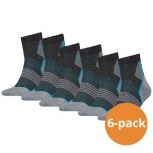 HEAD Sokken Hiking Quarter sokken 6-pack Unisex Grey/blue-35/38