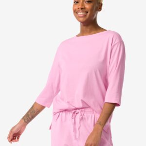 HEMA Damesnachtshirt Met Katoen Fluor Roze (fluor roze)