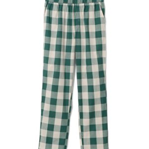 HEMA Heren Pyjamabroek Met Ruiten Poplin Katoen Groen (groen)