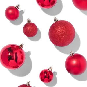 HEMA Kerstballen Gerecycled Plastic Rood- 44 Stuks (rood)